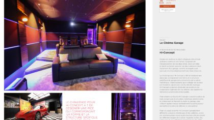 Découvrez Le Cinéma Garage, un Hi-Concept home cinéma immersif sur-mesure, lauréat du Prix CEDIA 2019 pour le Meilleur Home Cinéma EMEA.