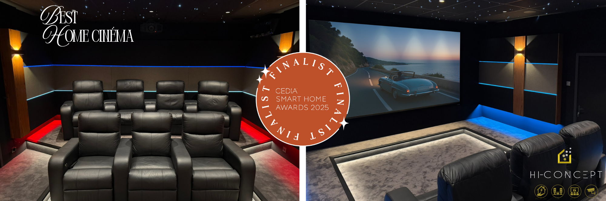 Vues intérieures de la salle de cinéma Blockbuster Barn