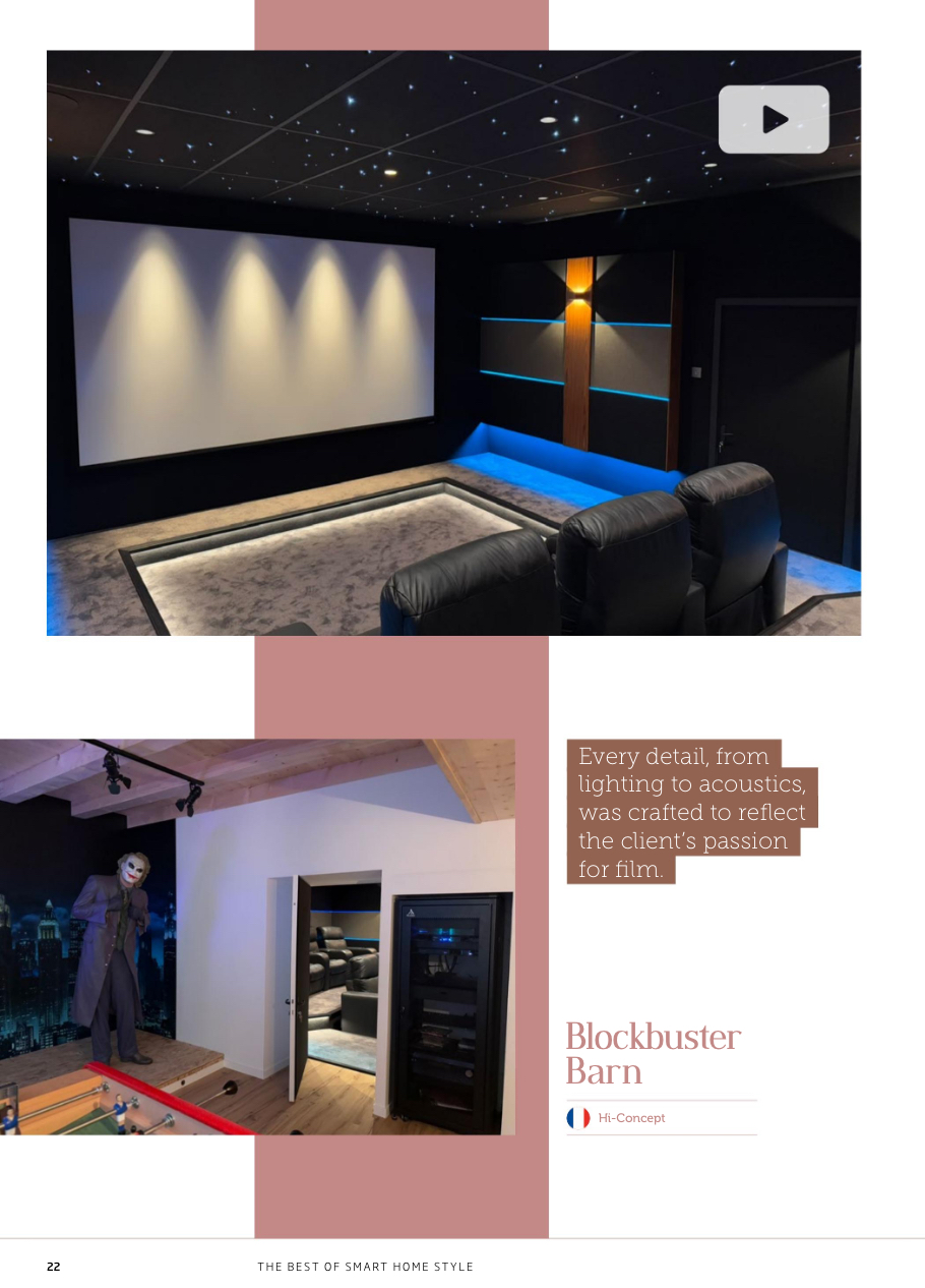 Détails de l'intégration Control4 et cinéma par Hi-Concept